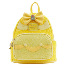 Load image into Gallery viewer, Disney Mini Backpack Wallet Set Belle Sequin Loungefly