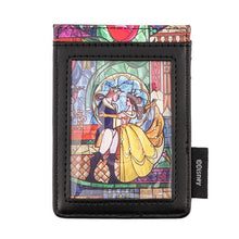 Load image into Gallery viewer, Disney Cardholder Beauty and the Beast Stained Glass Loungefly