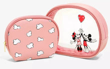 Load image into Gallery viewer, Disney Makeup Bag Set Mickey and Minnie Valentines Loungefly