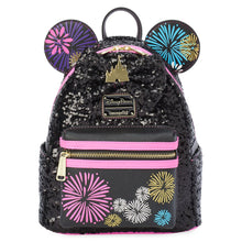 Load image into Gallery viewer, Disney Mini Backpack Ears Set Minnie Mouse The Main Attraction Fireworks & Castle Finale Loungefly