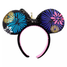 Load image into Gallery viewer, Disney Mini Backpack Ears Set Minnie Mouse The Main Attraction Fireworks & Castle Finale Loungefly