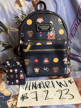 Load image into Gallery viewer, Stranger Things Mini Backpack and Cardholder Set Forest AOP Loungefly