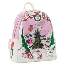 Load image into Gallery viewer, Dr. Seuss Mini Backpack How The Grinch Stole Christmas Whoville Lenticular Scene Loungefly