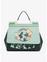 Load image into Gallery viewer, Disney Handbag Alice in Wonderland Floral Silhouette Loungefly