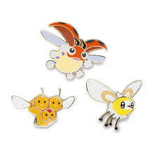 Load image into Gallery viewer, Pokemon Enamel Pin Set Ledyba, Combee, & Cutiefly Pokemon Center
