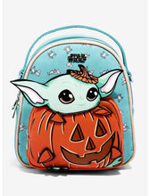 Load image into Gallery viewer, Star Wars Mini Backpack The Mandalorian The Child in Jack-O'Lantern Bioworld