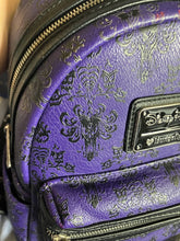 Load image into Gallery viewer, Disney Parks Mini Backpack Haunted Mansion Wallpaper Loungefly