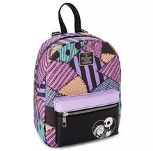 Load image into Gallery viewer, Disney Mini Backpack The nightmare Before Christmas Jack and Sally Patches Bioworld