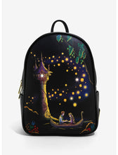 Load image into Gallery viewer, Disney Mini Backpack Cardholder Set Tangled Lanterns Light-Up Loungefly