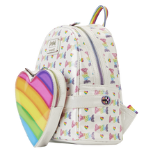 Load image into Gallery viewer, Lisa Frank Mini Backpack with Waist Bag Rainbow Heart Lougefly