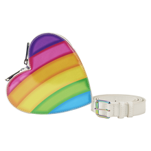 Load image into Gallery viewer, Lisa Frank Mini Backpack with Waist Bag Rainbow Heart Lougefly