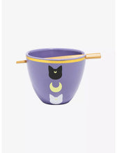 Load image into Gallery viewer, Sailor Moon Ramen Bowl with Chopsticks Luna & Artemis Just Funky