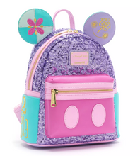 Load image into Gallery viewer, Disney Mini Backpack Ears Key Set It's a Small World Main Attraction Loungefly