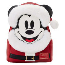Load image into Gallery viewer, Disney Mini Backpack Glitter Santa Mickey Mouse Loungefly
