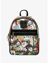 Load image into Gallery viewer, Disney Mini Backpack, Wallet, & Crossbody Set Nightmare Before Christmas Chibi AOP Loungefly