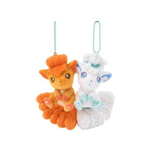 Load image into Gallery viewer, Pokemon Plush Keychain Vulpix & Alolan Vulpix Parallel Pairs Two-Plush Key Chain - Pokemon Center Japan