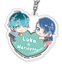 Load image into Gallery viewer, Miraculous Ladybug & Cat Noir Hug Meets Acrylic Keychain