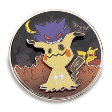 Load image into Gallery viewer, Pokemon Enamel Pin Mimikyu Autumn Leaves Spinning Scene Pokemon Center