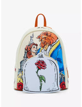 Load image into Gallery viewer, Disney Mini Backpack Beauty And The Beast Couple Rose Loungefly