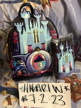 Load image into Gallery viewer, Disney Mini Backpack Wallet Set Cinderella Castle Series Loungefly
