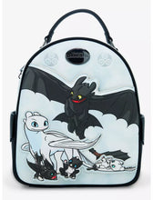Load image into Gallery viewer, Dreamworks Mini Backpack How to Train your Dragon Toothless & Light Fury Family