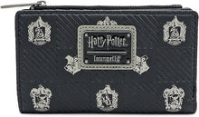 Load image into Gallery viewer, Harry Potter Mini Backpack Wallet Set Black Crests Loungefly