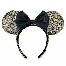 Load image into Gallery viewer, Disney Parks Mini Backpack Ears Set Minnie Mouse Sequin Cheetah Loungefly
