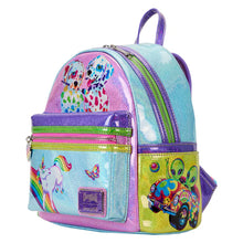Load image into Gallery viewer, Lisa Frank Mini Backpack Holographic Color Block Loungefly