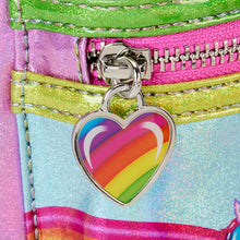 Load image into Gallery viewer, Lisa Frank Mini Backpack Holographic Color Block Loungefly