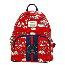 Load image into Gallery viewer, Disney Mini Backpack Mulan Mushu Clouds AOP Loungefly