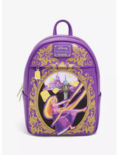 Load image into Gallery viewer, Disney Mini Backpack Tangled Rapunzel Purple And Gold Lantern Loungefly
