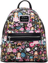 Load image into Gallery viewer, Disney Mini Backpack Beauty and the Beast Belle Floral AOP Loungefly