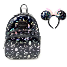 Load image into Gallery viewer, Disney Mini Backpack Wallet Minnie Mouse Ears Set Nightmare Before Christmas Holographic Loungefly