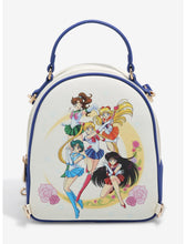 Load image into Gallery viewer, Sailor Moon Mini Backpack Sailor Guardians & Black Moon Reversible Pretty Guardian Sailor Moon