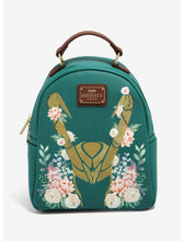 Load image into Gallery viewer, Marvel Mini Backpack Loki Embroidered Floral Loungefly