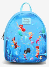 Load image into Gallery viewer, Disney Mini Backpack The Little Mermaid Ariel & Sisters Loungefly