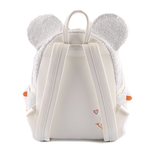 Load image into Gallery viewer, Disney Mini Backpack and Wallet Set Minnie Mouse Snowman Sequin Loungefly
