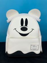 Load image into Gallery viewer, Disney Mini Backpack Ghost Mickey Cosplay Glow in the Dark Loungefly
