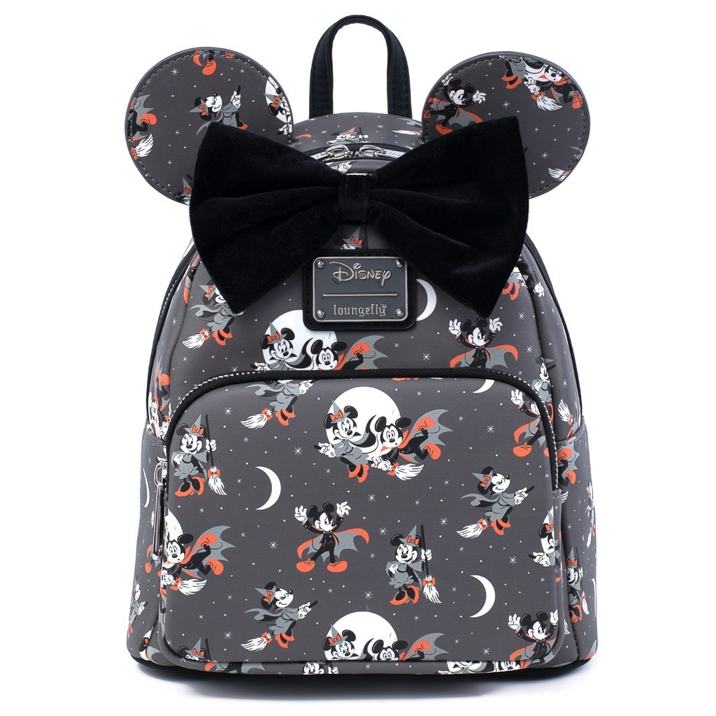 Disney Mini Backpack Minnie and Mickey Halloween AOP Loungefly