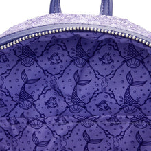 Load image into Gallery viewer, Disney Mini Backpack Wallet Set Little Mermaid Sequin Loungefly
