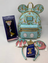 Load image into Gallery viewer, Disney Parks Mini Backpack Ears Key Set Prince Charming Carousel Loungefly
