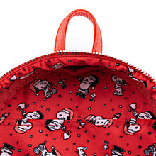 Load image into Gallery viewer, Peanuts Mini Backpack Snoopy And Woodstock Christmas Glow In The Dark Loungefly
