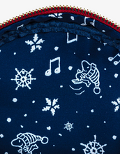 Load image into Gallery viewer, Peanuts Mini Backpack Snoopy &amp; Woodstock Holiday AOP Loungefly
