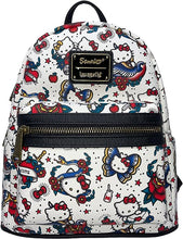 Load image into Gallery viewer, Sanrio Mini Backpack Hello Kitty Tattoo AOP Loungefly
