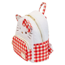 Load image into Gallery viewer, Sanrio Mini Backpack Hello Kitty Fuzzy Gingham Loungefly
