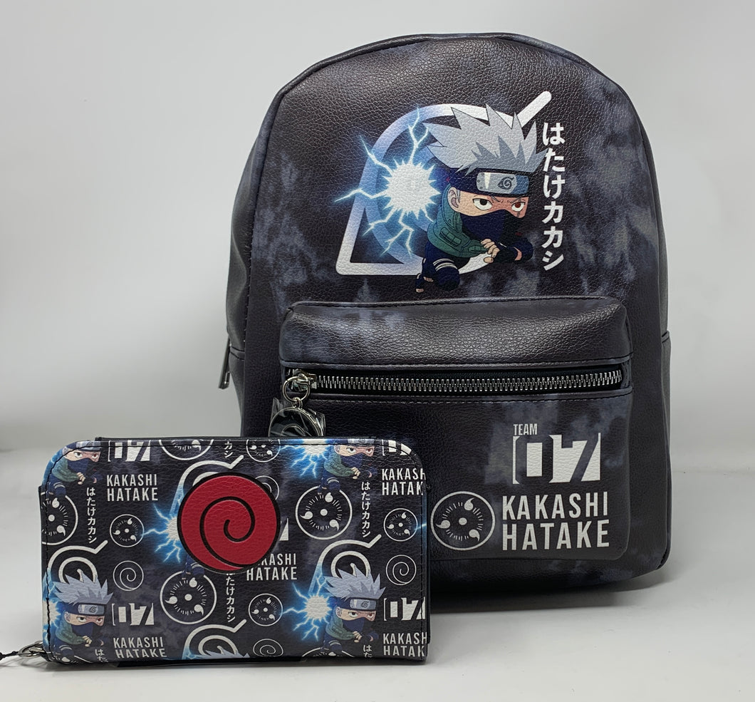 Naruto Mini Backpack and Wallet Set Kakashi Hatake Team 07 Bioworld
