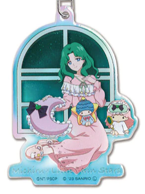 Sanrio x Sailor Moon Keychain Sailor Neptune x Little Twin Stars Aurora Bandai