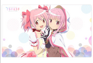 Madoka Magica Rubber Deskmat with Iroha Tamaki and Madoka Kaname
