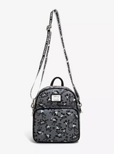 Load image into Gallery viewer, Disney Mini Backpack to Crossbody and Wallet Mickey Mouse B&amp;W Plane Crazy Loungefly
