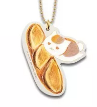Load image into Gallery viewer, Natsume's Book of Friends Acrylic Keychain Freshy Baked Bread With Nyanko Sensei Ichiban Kuji G Prize Bandai
